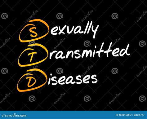 Std Sexually Transmitted Diseases Acronym Concept Stock Illustration