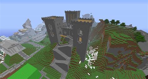 Minecraft Mountain Castle Youtube
