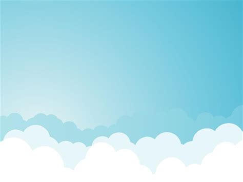 Blue Sky And White Clouds And Elegant Ppt Background The