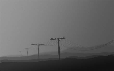 Mist Minimalism Dark Monochrome Sky 2560x1600 Wallpaper
