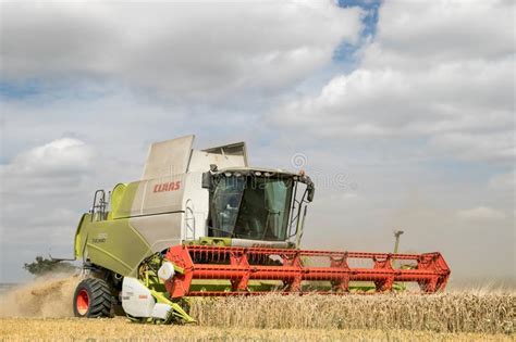 Modern Claas Combine Harvester Cutting Crops Editorial Image Image Of