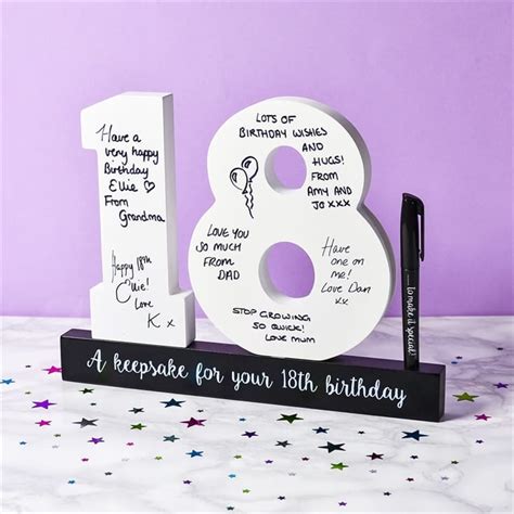 18th birthday present gifts for girls age 18. 18th Birthday Signature Numbers | Find Me A Gift
