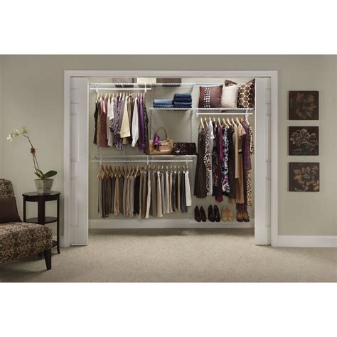 Closetmaid Shelf Adjustable Shelftrack Wardrobe Shelving Clothes Rail Kit With Shoe Rack
