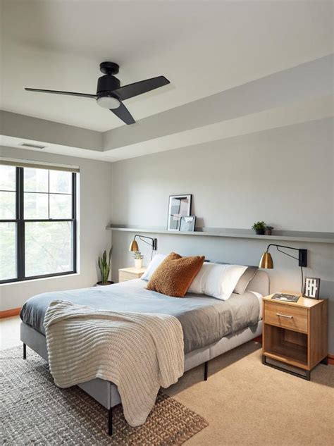 Warm Gray Apartment Bedroom With Minimalist Modern Style Hgtv