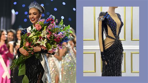 Look Rbonney Gabriels Winning Evening Gown At Miss Universe 2022
