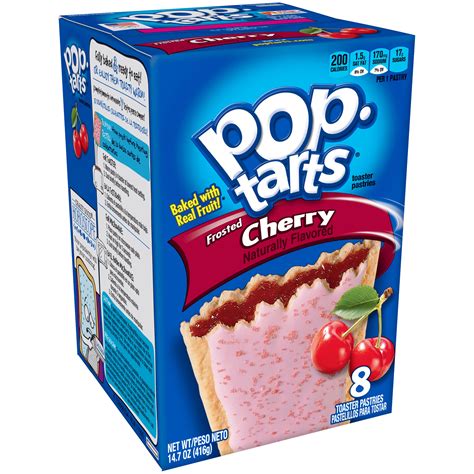 pop tarts breakfast toaster pastries frosted cherry flavored 14 7 oz 8 count la comprita