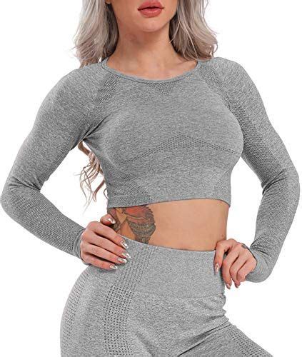 instinnct long sleeve t shirt yoga crop tops seamless hollow out tight fitness workout for women