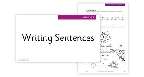Week 9 Lesson 5 Writing Sentences Phonics Phase 3 Lesson Plan
