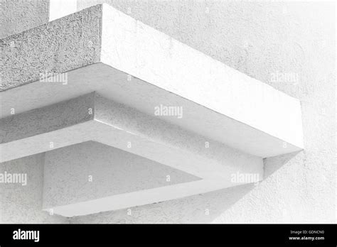 Abstract White Architecture Fragment With Walls And Decoration Design