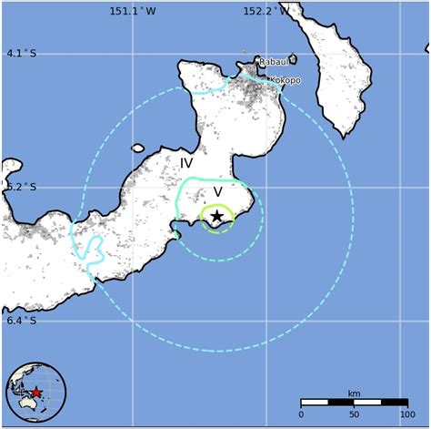 Strong And Shallow M61 Earthquake Hits New Britain Region Papua New