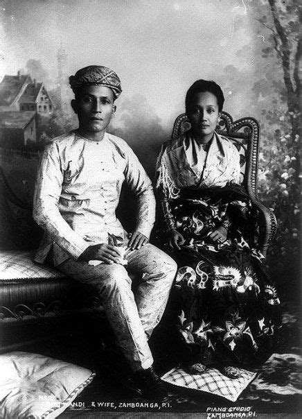Datu Mandia And His Wife Mindanao 1899 1901 Philippines Culture Filipino Martial Arts Old