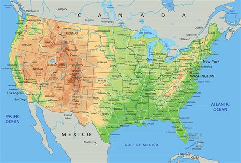Map Of Usa Atlas Topographic Map Of Usa With States