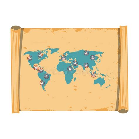 World Vintage Map Stock Vector Illustration Of World 145359995