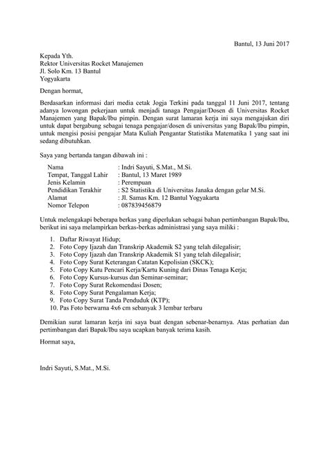 Download 9 Contoh Surat Lamaran Kerja Bahasa Inggris DOC