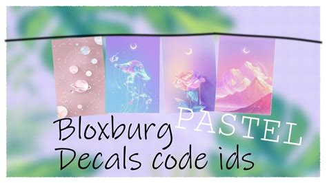 Bloxburg Pastel Summer And Unique Decal Id Codes Wallpaper And Painting