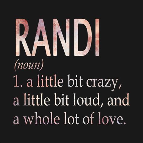 Randi Girl Name Definition Randi T Shirt Teepublic