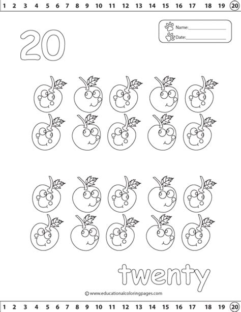 123counting20 Free Educational Coloring Pages