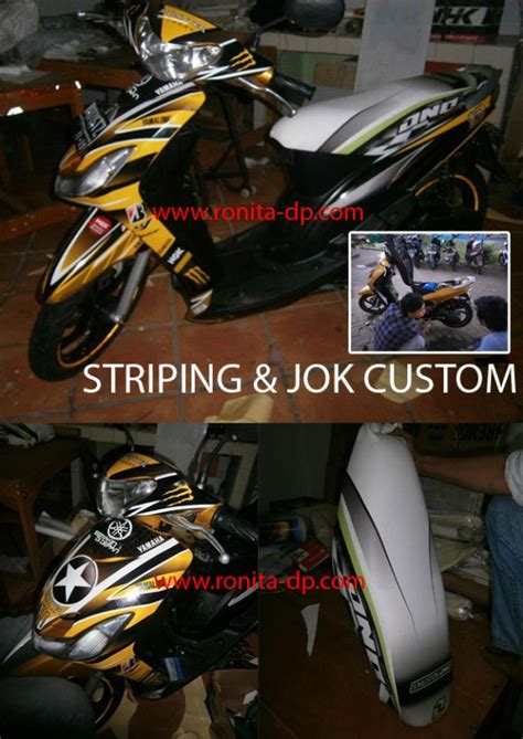 Contoh Hasil Modifikasi Striping Dan Jok Motor Custom Di Ronita