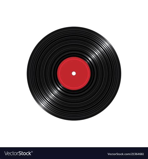 Vinyl Disk Record Isolated On White Background Vector Image