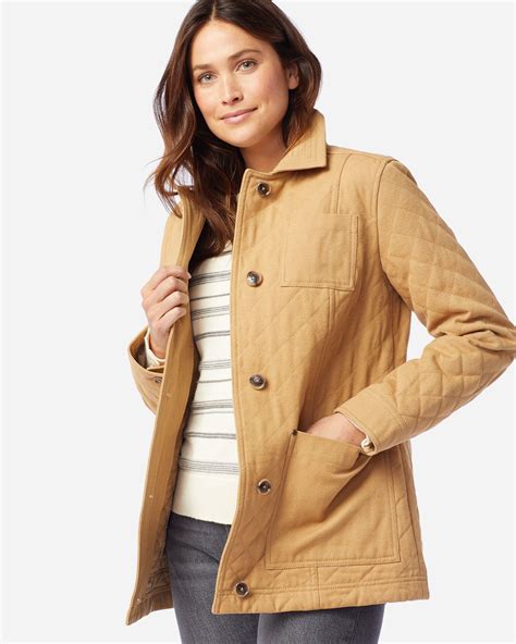 Womens Fern Quilted Canvas Barn Coat