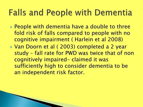 Ppt Dementia And Falls Practical Considerations Powerpoint