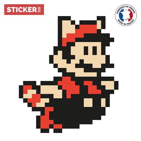 Sticker Mario Pixel Art Autocollants Mario Bros Stickerdeco Fr