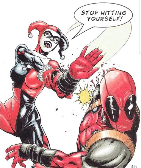 pin on harley and deadpool