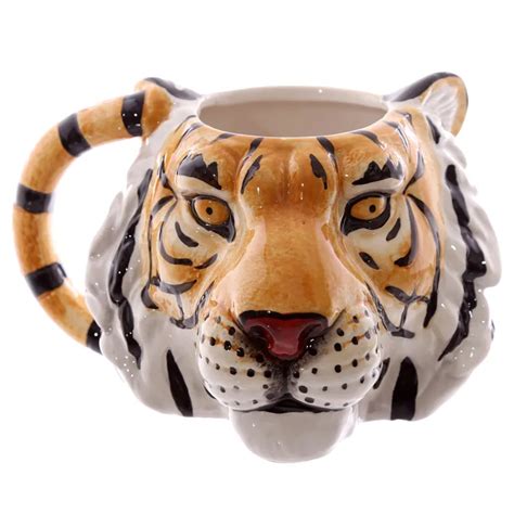 1piece Personalised Animal Tea Cup Tiger Face Coffee Mug Wildlife