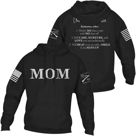 Grunt Style Mom Defined Pullover Hoodie Black Ebay