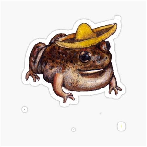 Frog In A Sombrero Hat Sticker For Sale By Vechno Redbubble