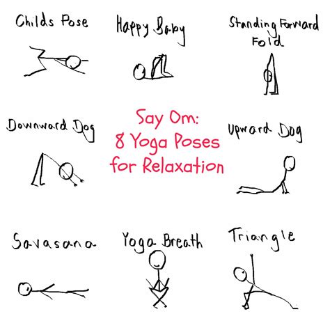 Evidence suggests that yoga can be helpful for anxiety and depression since it acts like meditation and relaxation exercises. Say Om: Yoga Poses for Relaxation