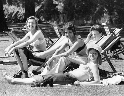 16th June 1975 Office Girls Strip Down To Their Underwear To Sunbathe