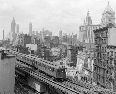 Third Avenue Elevated Train Tack Colorized Historical Pictures