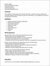 Claims Adjuster Resume Keywords Pictures
