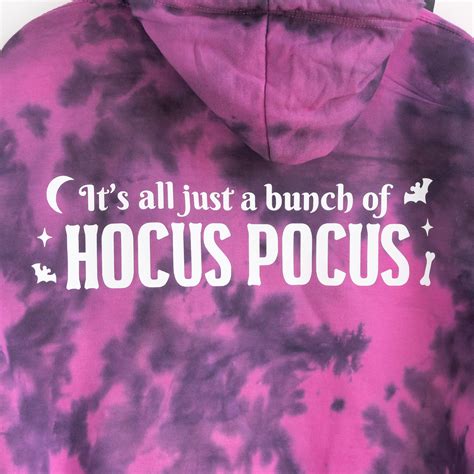 Hocus Pocus Embroidered Tie Dye Hoodie Pinky Purple Teeq