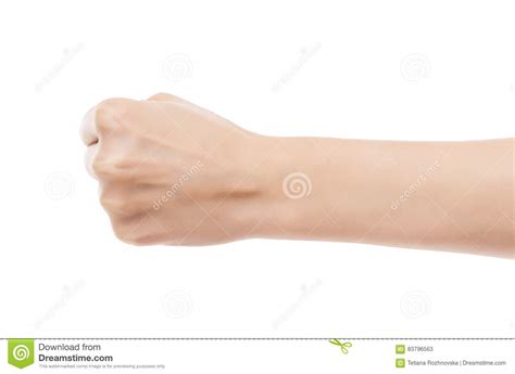 Beautiful Female Hand Clenched Fist Stock Image Image Of Strike