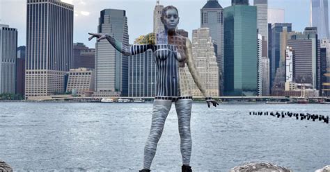 Can You Spot The Naked Models Camouflaged Into The New York Skyline