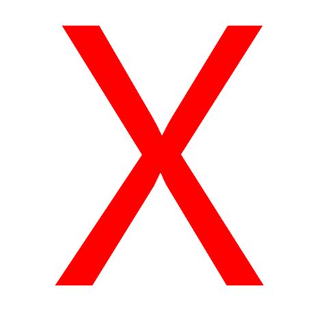 Red X Letter Transparent Background Image Lifepng