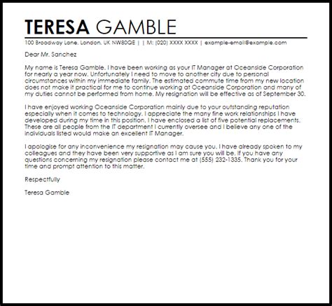 Use only when you do not know to whom you must address the letter, for example, when writing to an institution. Resignation Letter To Whom It May Concern | LiveCareer