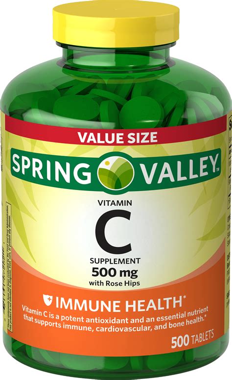 Buy Spring Valley Vitamin C Supplement With Rose Hips 500 Mg 500