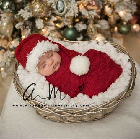 Baby Santa Hat Newborn Santa Hat Long Tail Hat Santa Etsy Christmas