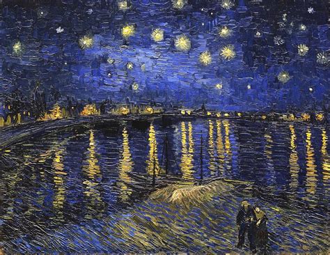 Starry Night Over The Rhone Painting By Vincent Van Gogh Pixels Merch