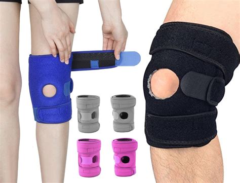 Knee Brace Patella Stabilizer Support Compression Velcro Sleeve Women