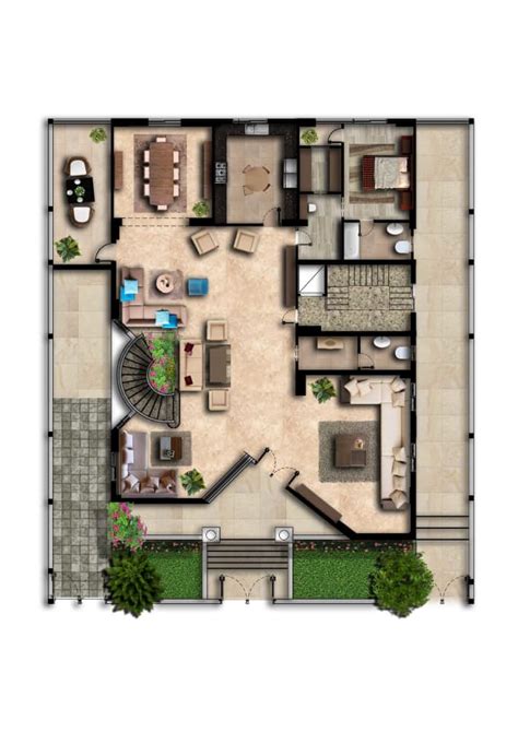 Modify Your Architectural Floor Plan Into A Photoshop Presentation And