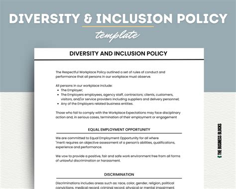 diversity and inclusion policy template