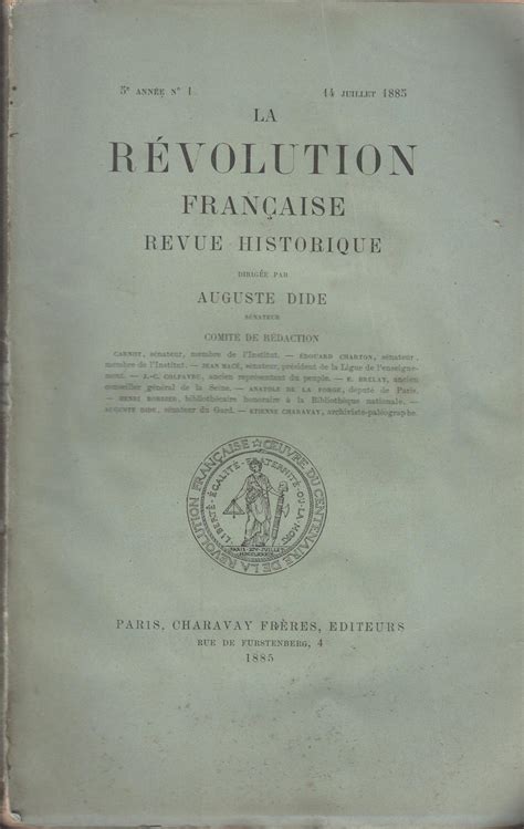 La Révolution Française Revue Historique 5e Année N° 1 14