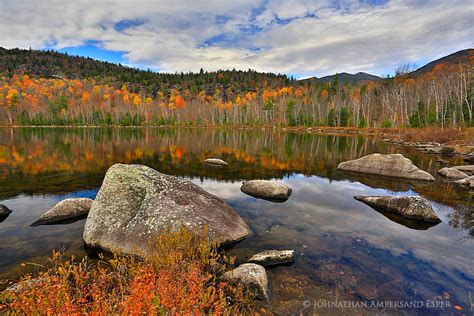 Round Pond Boulders And Birches W Giant Mt Wildernesscapes Photography