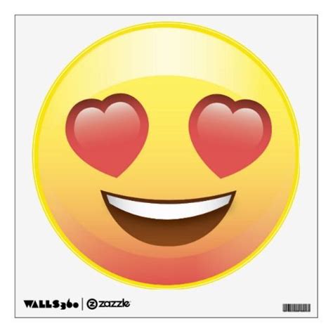Happy Heart Eyes Emoji Face Wall Decal Face Wall Decal