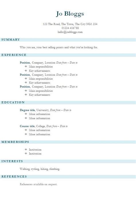 Looking for an administrative assistant cv template? Retail assistant CV template in Microsoft Word | Templates ...