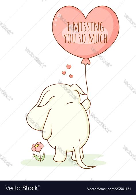 I Missing You So Much Royalty Free Vector Image